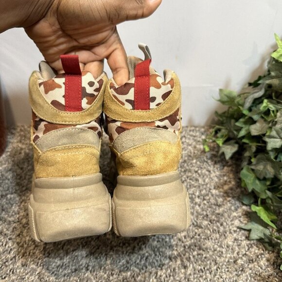 Steve Madden Chunky High Top Platform Sneaker Size 36 US 6 Lace Up Brown VTG - Picture 5 of 8